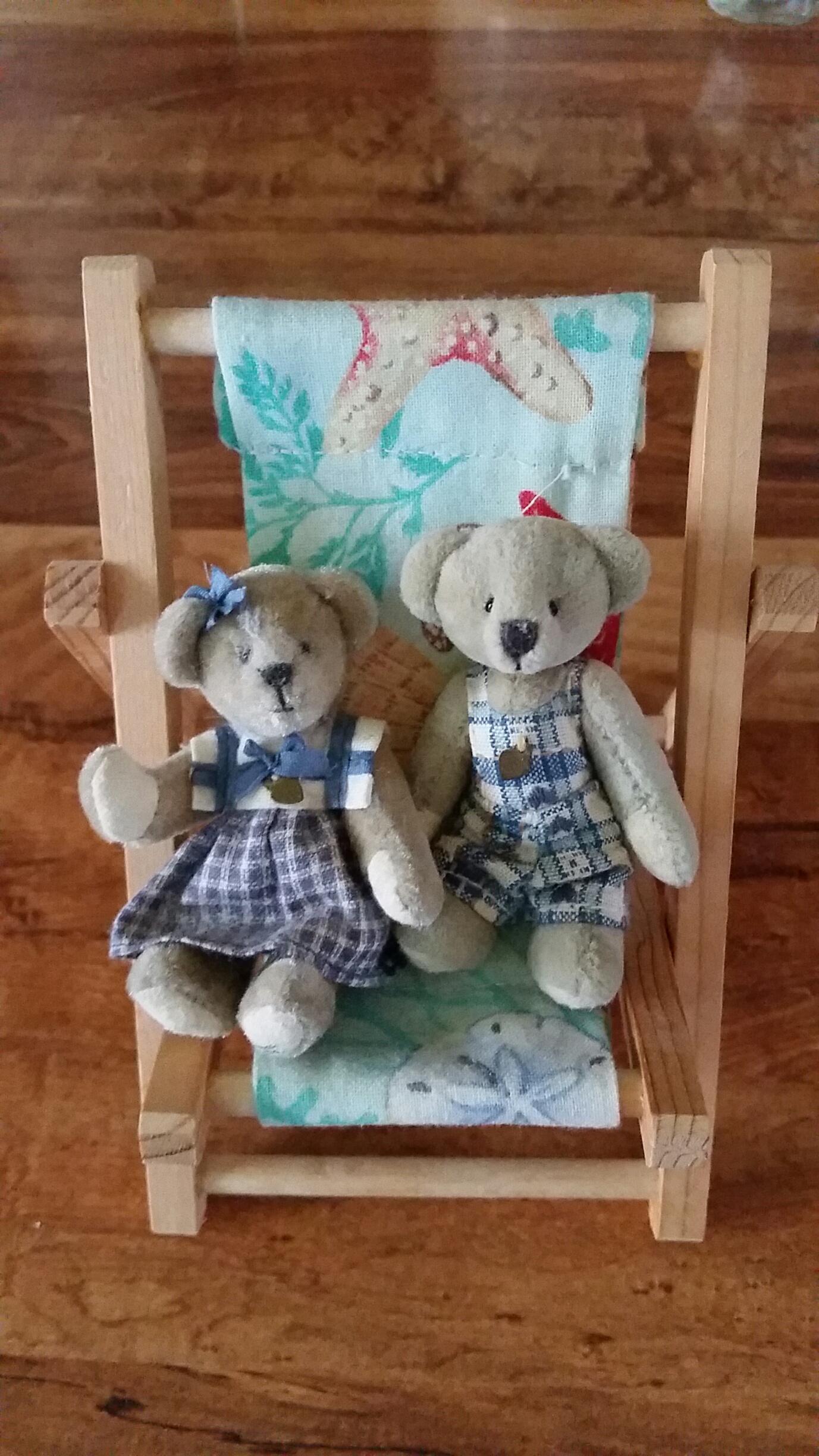 Bears in chair